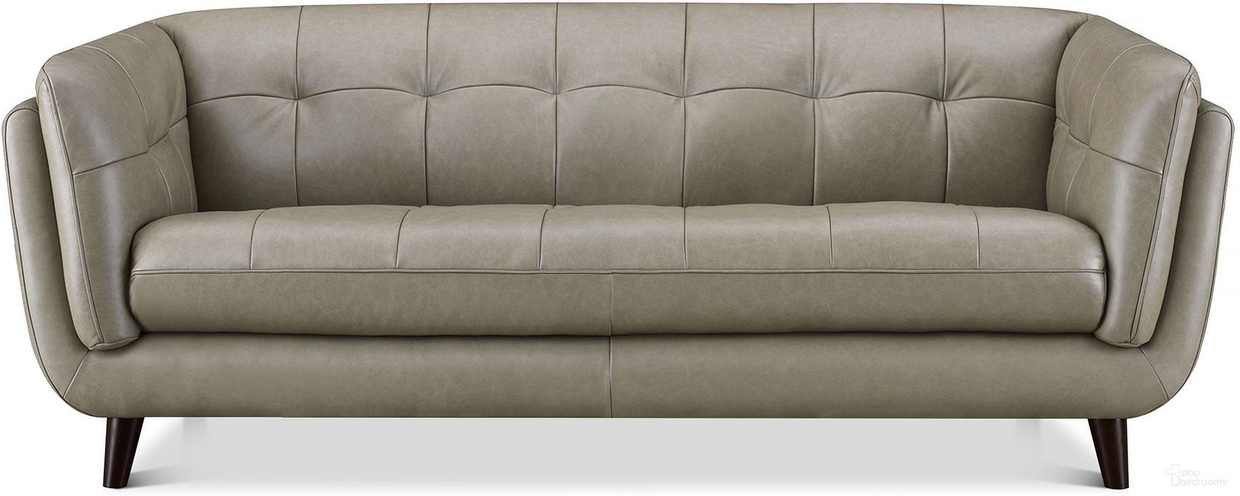Solana Leather Sofa In Chico Slate