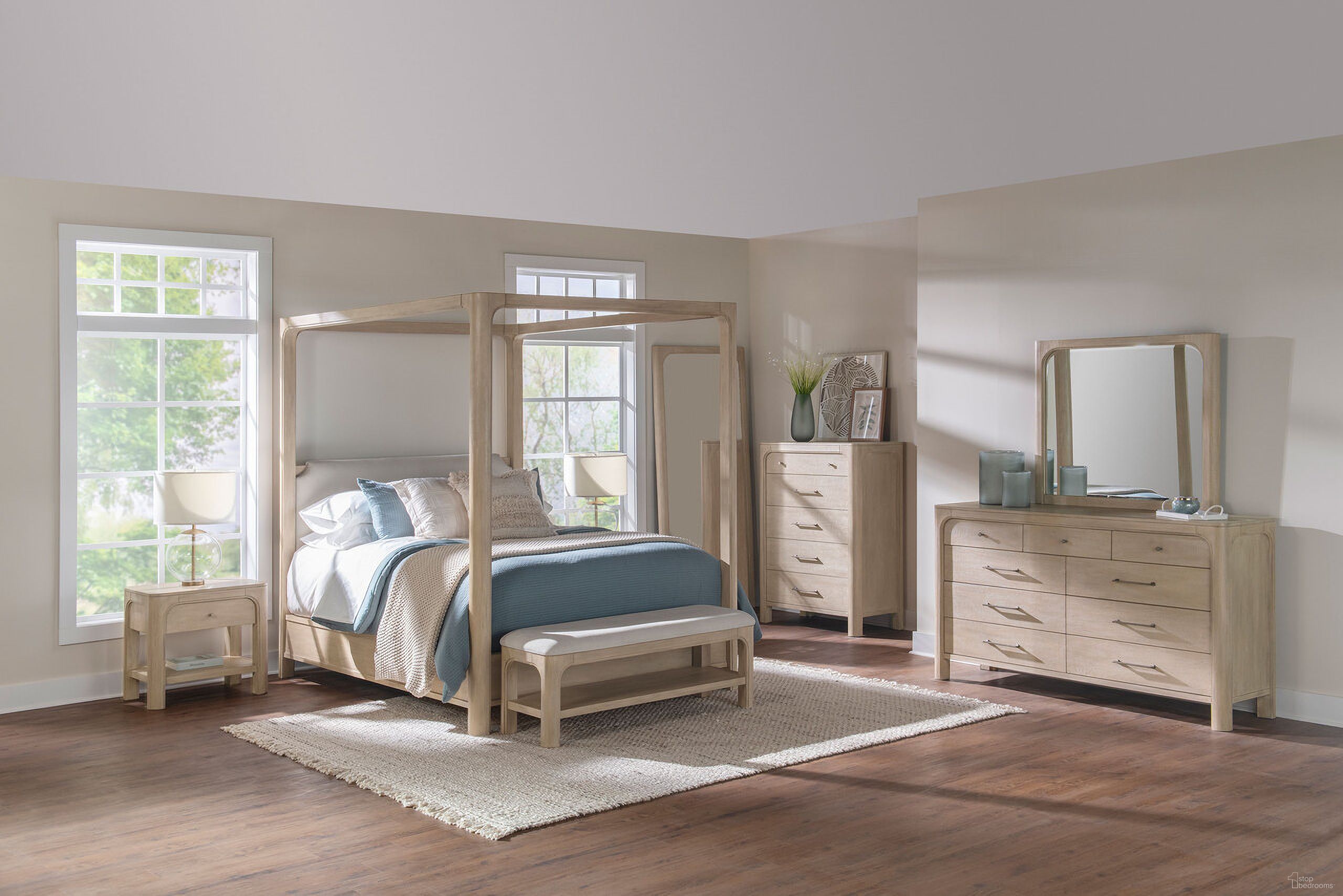 The appearance of Solano Canopy Bedroom Set In Weathered Mango designed by Coaster in the coastal interior design. This weathered mango piece of furniture was selected by 1StopBedrooms from Solano Collection to add a touch of cosiness and style into your home. Sku: 222520QB1;222520QB2;222520QB3;222522. Material: Fabric. Bed Size: King.