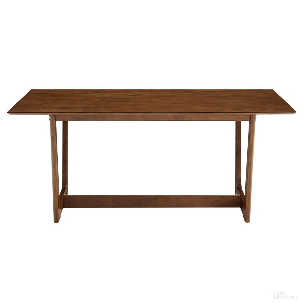 Solara 71 Inch Rectangle Wood Dining Table In Walnut