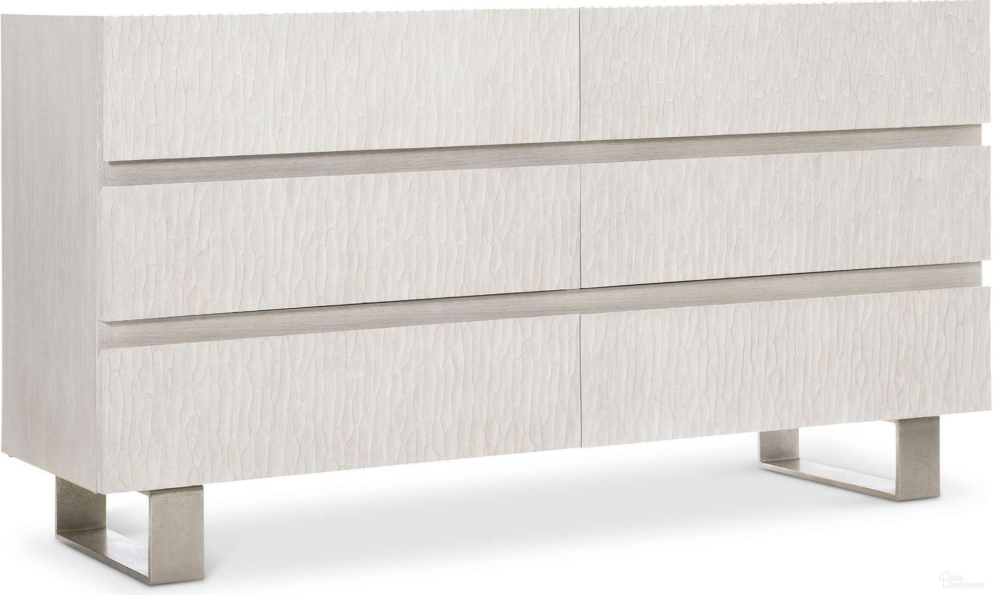 The appearance of Solaria 6 Drawer Dresser designed by Bernhardt in the modern / contemporary interior design. This weathered bone piece of furniture was selected by 1StopBedrooms from Solaria Collection to add a touch of cosiness and style into your home. Sku: 310042. Material: Wood.