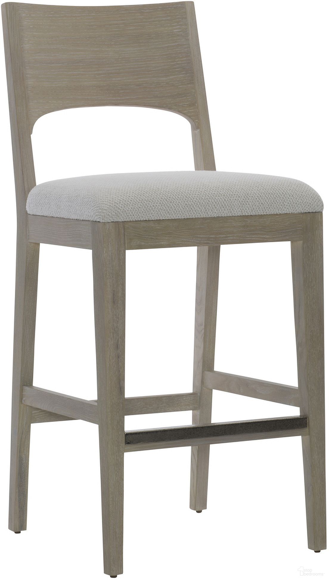 The appearance of Solaria Bar Stool designed by Bernhardt in the modern / contemporary interior design. This grey piece of furniture  was selected by 1StopBedrooms from Solaria Collection to add a touch of cosiness and style into your home. Sku: 310588. Material: Fabric.