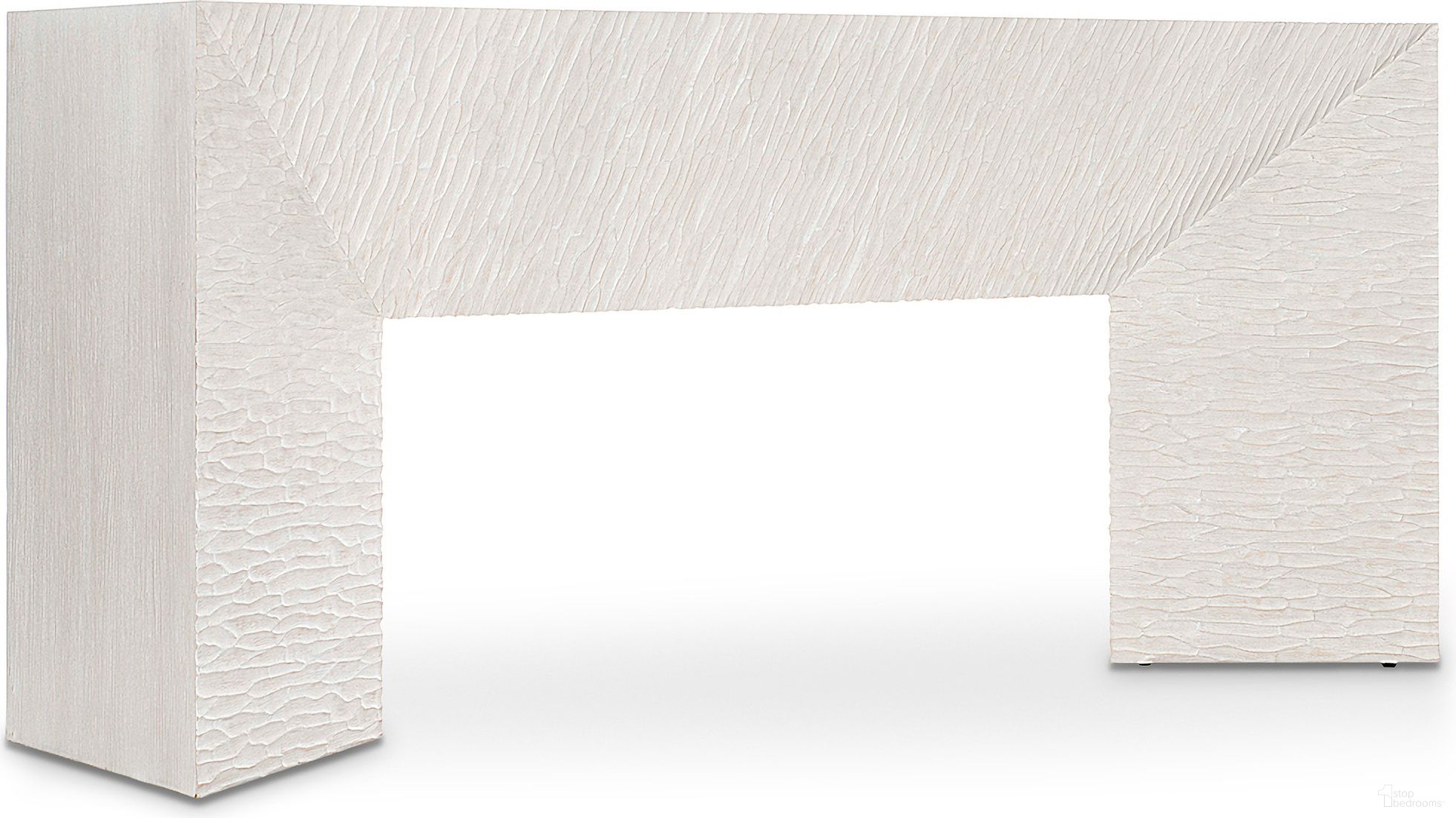 The appearance of Solaria Console Table with 2 Wooden Pedestal Bases designed by Bernhardt in the modern / contemporary interior design. This weathered bone piece of furniture was selected by 1StopBedrooms from Solaria Collection to add a touch of cosiness and style into your home. Sku: 310912. Material: Wood.
