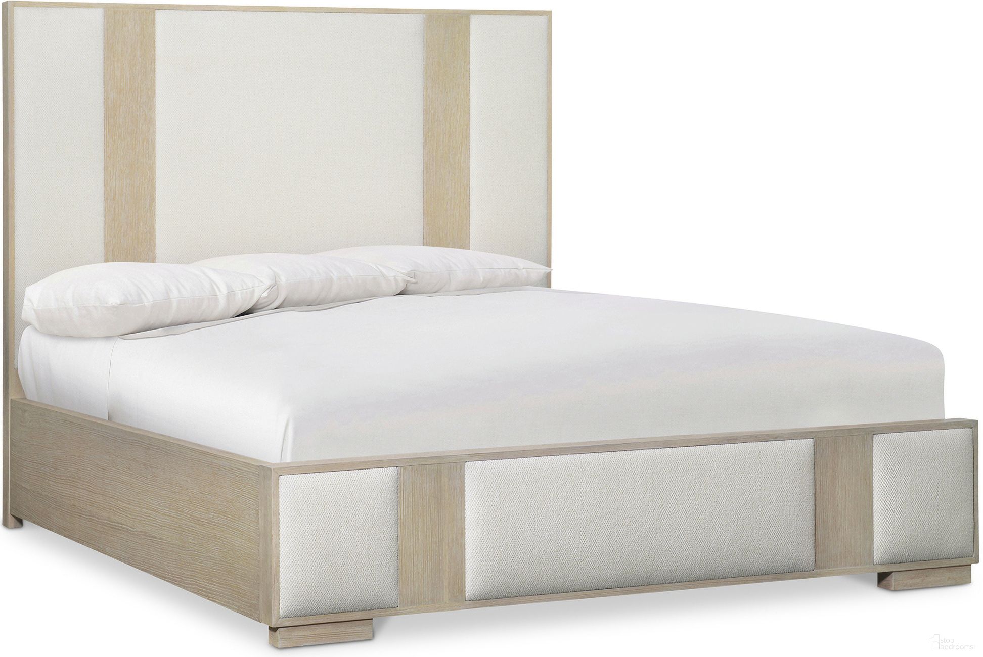 The appearance of Solaria Queen Panel Bed designed by Bernhardt in the modern / contemporary interior design. This dune piece of furniture was selected by 1StopBedrooms from Solaria Collection to add a touch of cosiness and style into your home. Sku: 310FR07;310H07. Bed Type: Panel Bed. Material: Fabric. Bed Size: Queen.