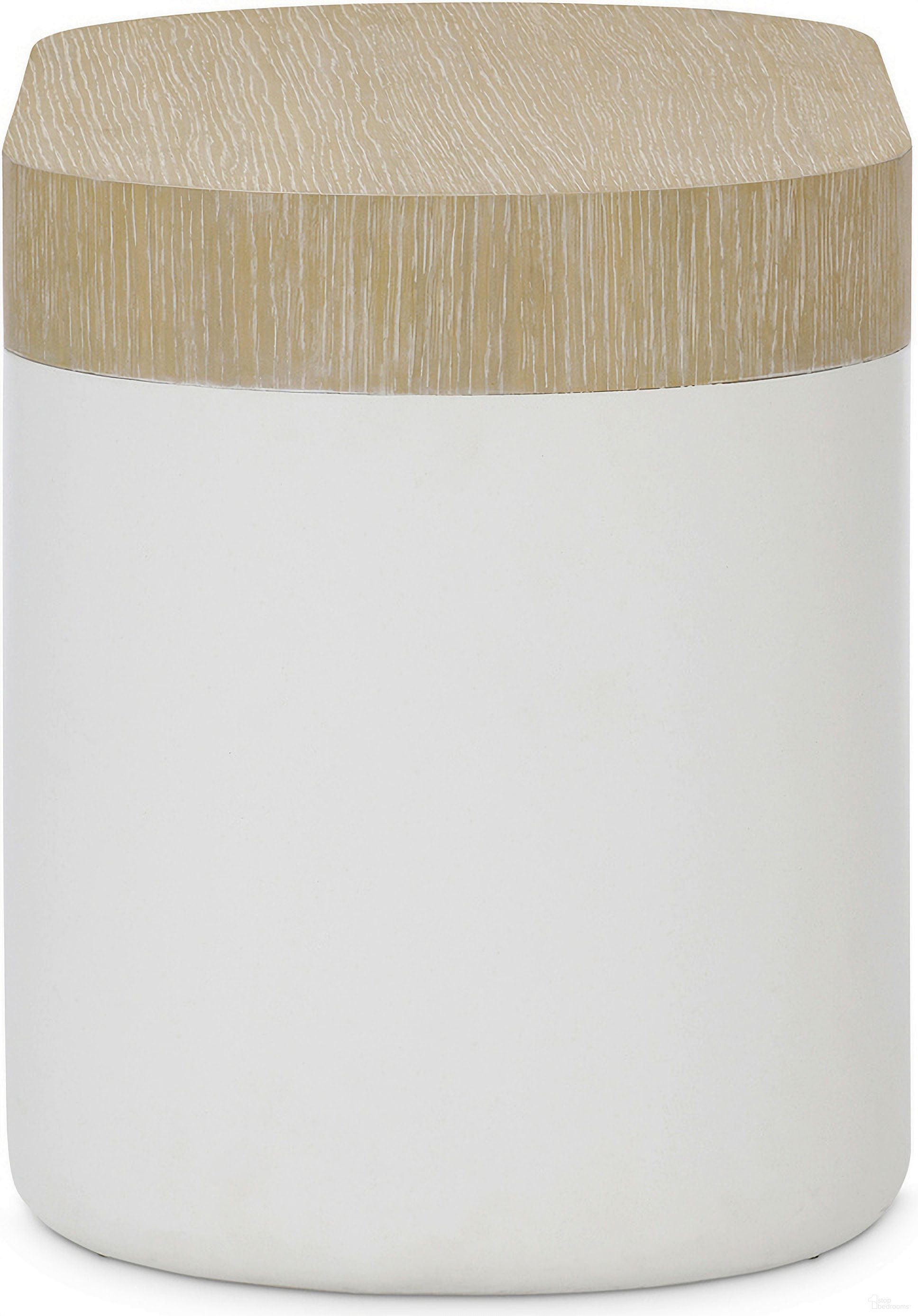 The appearance of Solaria Side Table designed by Bernhardt in the modern / contemporary interior design. This dune/fossil piece of furniture  was selected by 1StopBedrooms from Solaria Collection to add a touch of cosiness and style into your home. Sku: 310122. Material: Wood.