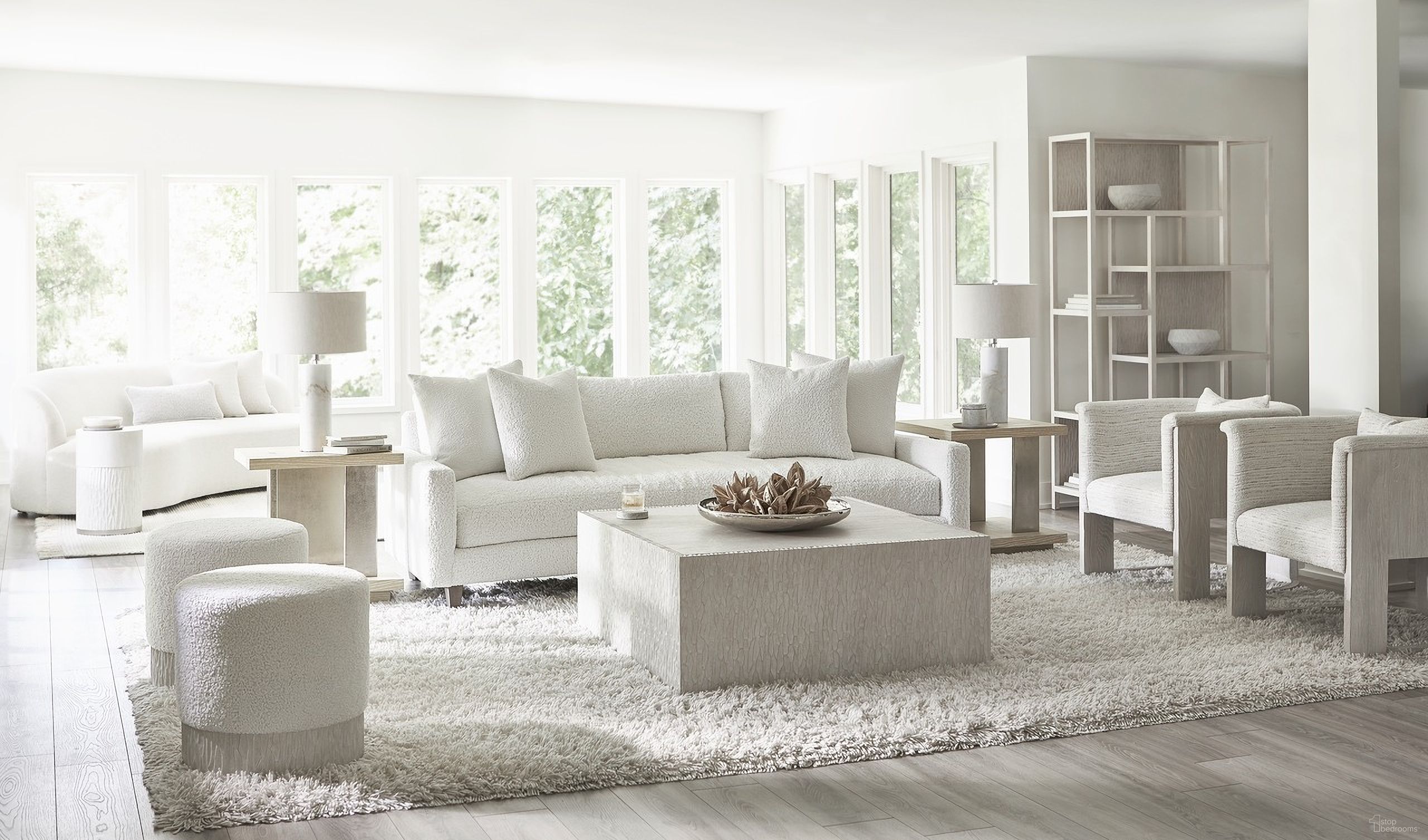 The appearance of Solaria Square Occasional Table Set designed by Bernhardt in the modern / contemporary interior design. This weathered bone piece of furniture  was selected by 1StopBedrooms from Solaria Collection to add a touch of cosiness and style into your home. Sku: 310023;310506. Material: Wood.