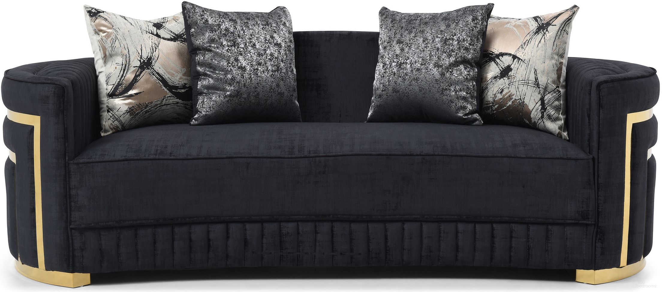 The appearance of Soledad Sofa In Black designed by Glory in the modern / contemporary interior design. This black piece of furniture was selected by 1StopBedrooms from Soledad Collection to add a touch of cosiness and style into your home. Sku: G00523A-S Box 1;G00523A-S Box 2. Material: Polyester.