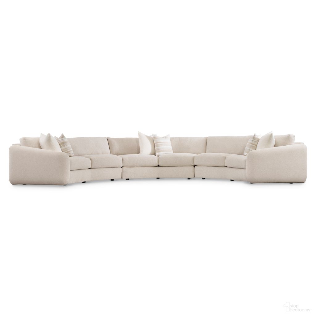 The appearance of Soleil 3-Piece Fabric Sectional In Beige designed by Bernhardt in the modern / contemporary interior design. This beige piece of furniture was selected by 1StopBedrooms from Soleil Collection to add a touch of cosiness and style into your home. Sku: P8340A;P8341A;P8342A. Material: Fabric.