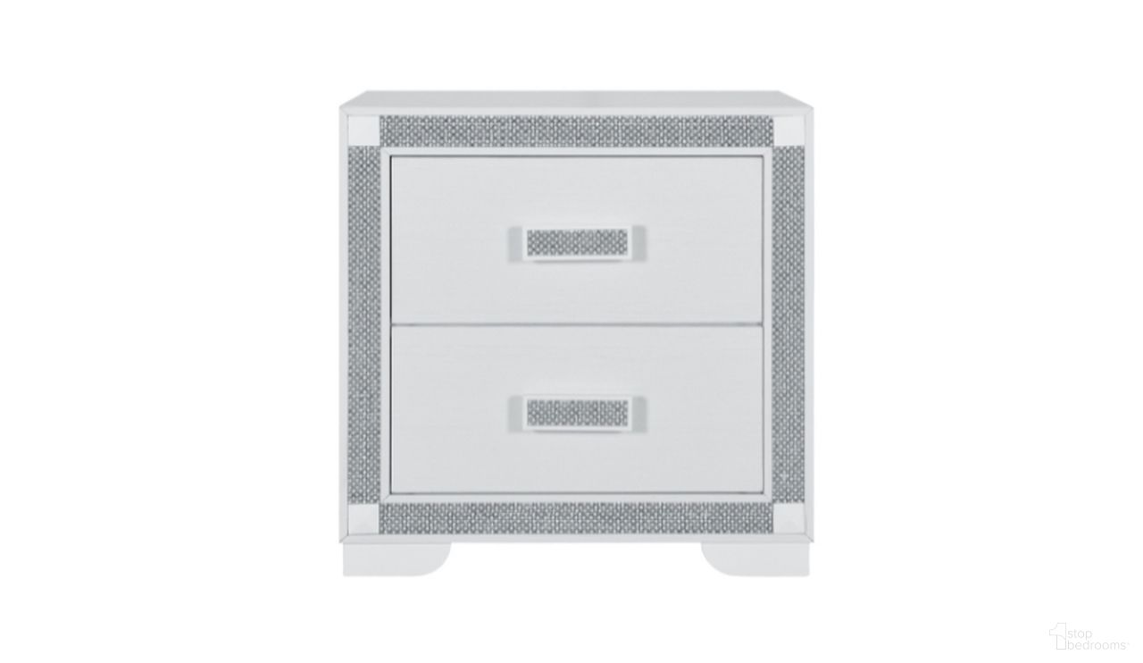 The appearance of Soleil Nightstand In White designed by Global Furniture USA in the modern / contemporary interior design. This white piece of furniture was selected by 1StopBedrooms from Soleil Collection to add a touch of cosiness and style into your home. Sku: SOLEIL-WHITE-NS. Material: MDF.