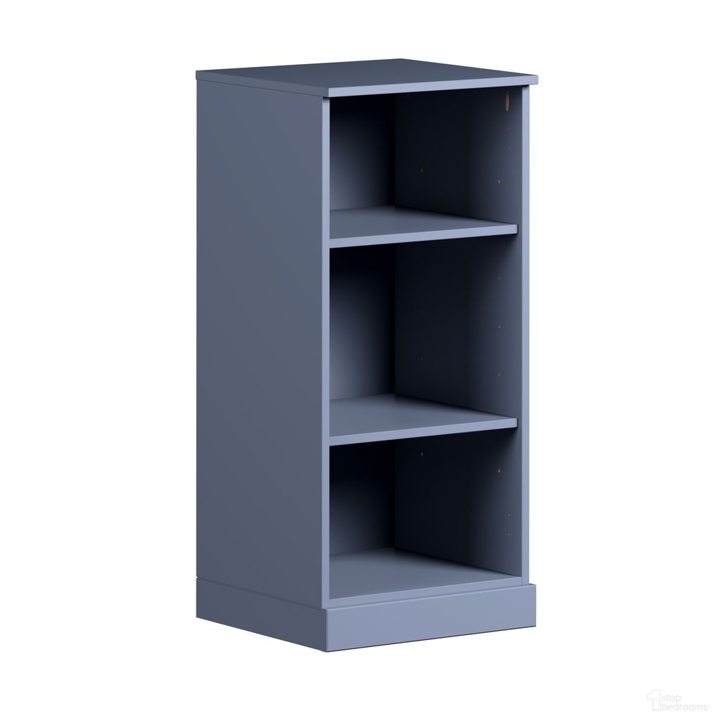 Solid Wood 16.5" Modular Cabinet With Adjustable Shelves In Antique Blue