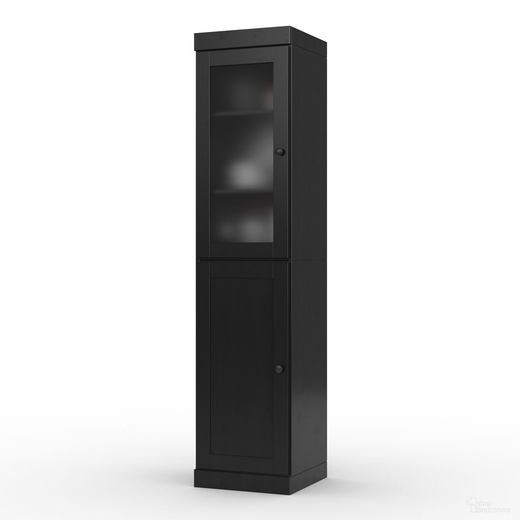 The appearance of Solid Wood 16.5" Pantry Cabinet With Frosted Glass And Shaker Doors In Java designed by Palace Imports in the modern / contemporary interior design. This java piece of furniture was selected by 1StopBedrooms from to add a touch of cosiness and style into your home. Sku: 3207. Material: Solid Pine Wood.