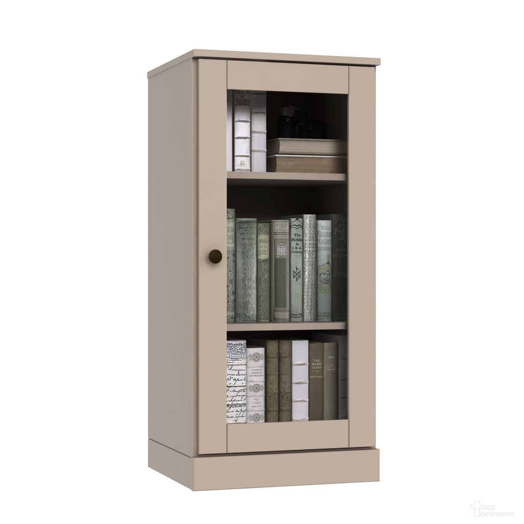 The appearance of Solid Wood 3-Shelf Bookcase With Clear Glass Door And Adjustable Shelves In Beige designed by Palace Imports in the modern / contemporary interior design. This beige piece of furniture  was selected by 1StopBedrooms from  to add a touch of cosiness and style into your home. Sku: 913-14. Material: Solid Pine Wood.