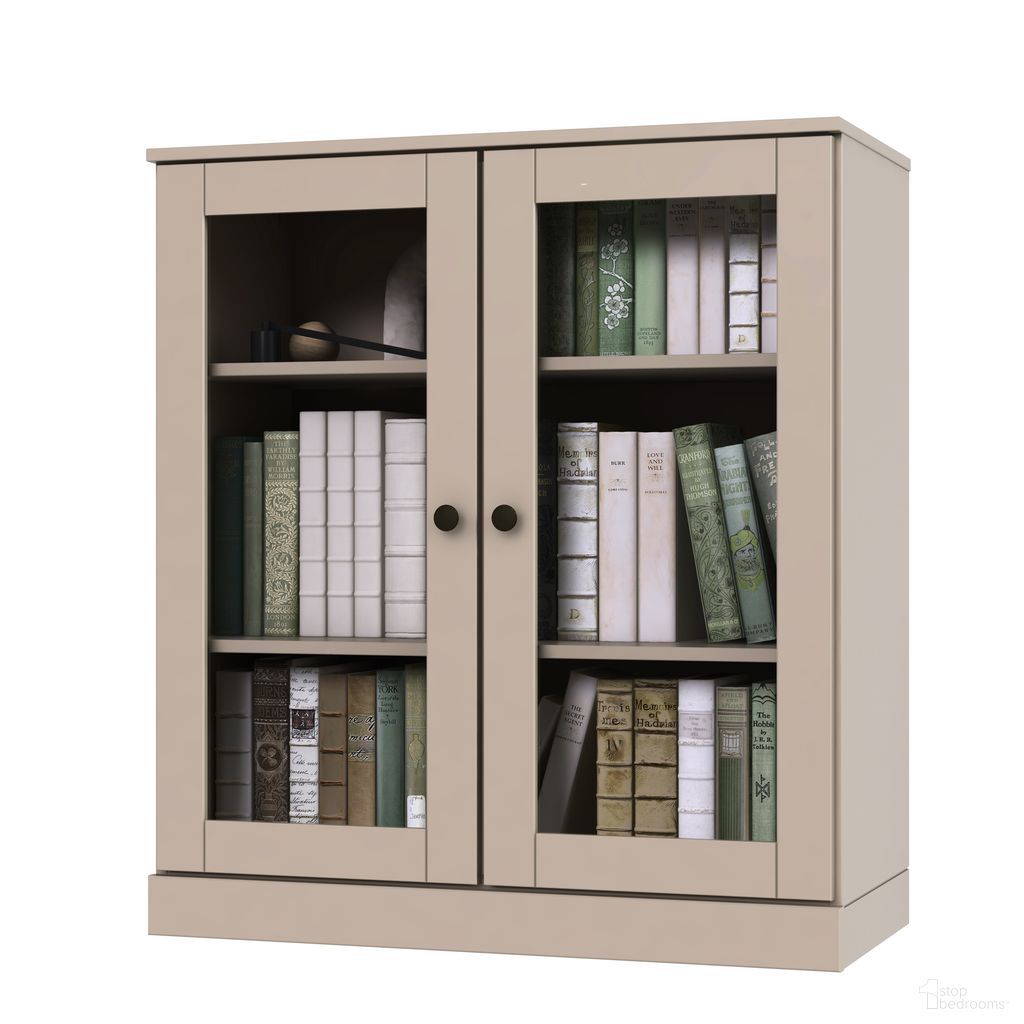 The appearance of Solid Wood 3-Shelf Bookcase With Clear Glass Doors And Adjustable Shelves In Beige designed by Palace Imports in the modern / contemporary interior design. This beige piece of furniture  was selected by 1StopBedrooms from  to add a touch of cosiness and style into your home. Sku: 925-14. Material: Solid Pine Wood.
