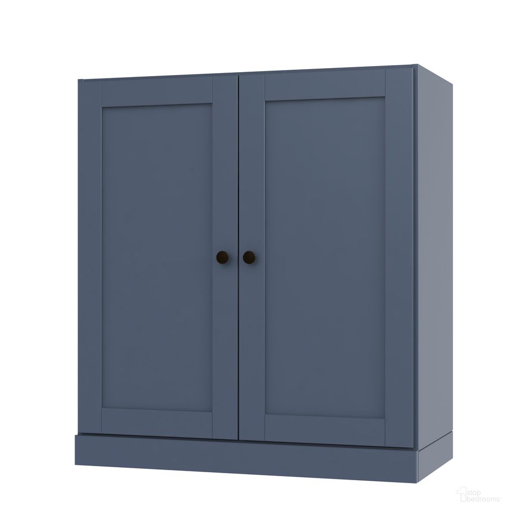 The appearance of Solid Wood 3-Shelf Bookcase With Shaker Doors And Adjustable Shelves In Antique Blue designed by Palace Imports in the modern / contemporary interior design. This antique blue piece of furniture  was selected by 1StopBedrooms from  to add a touch of cosiness and style into your home. Sku: 311-16. Material: Solid Pine Wood.
