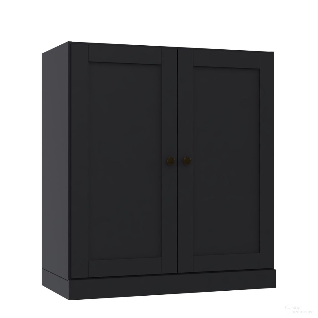 The appearance of Solid Wood 3-Shelf Bookcase With Shaker Doors And Adjustable Shelves In Black designed by Palace Imports in the modern / contemporary interior design. This black piece of furniture  was selected by 1StopBedrooms from  to add a touch of cosiness and style into your home. Sku: 3117. Material: Solid Pine Wood.