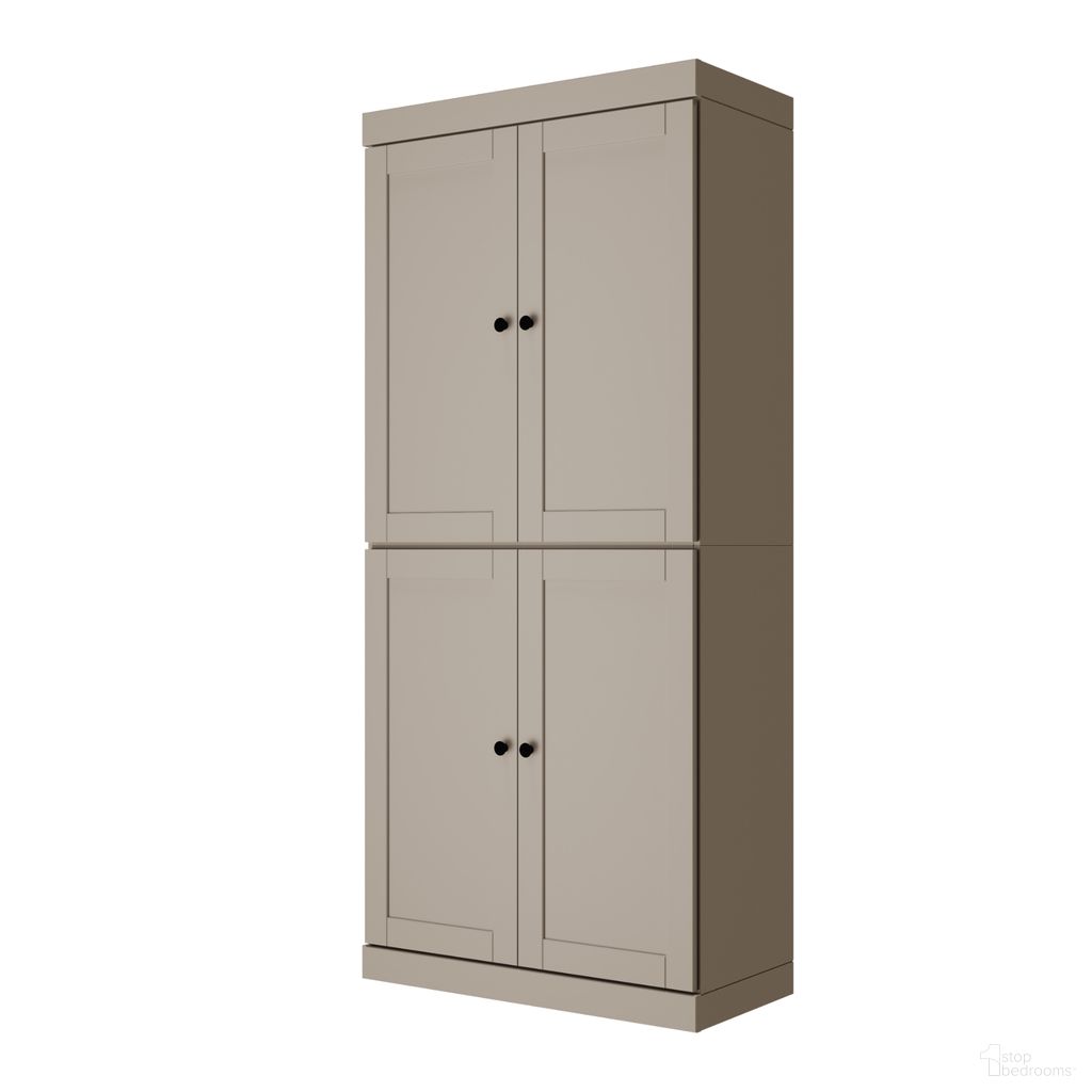 The appearance of 32 Inch Pantry Cabinet with Shaker Doors and 2-Drawers In Beige designed by Palace Imports in the modern / contemporary interior design. This beige piece of furniture was selected by 1StopBedrooms from to add a touch of cosiness and style into your home. Sku: 324-14. Material: Solid Pine Wood.