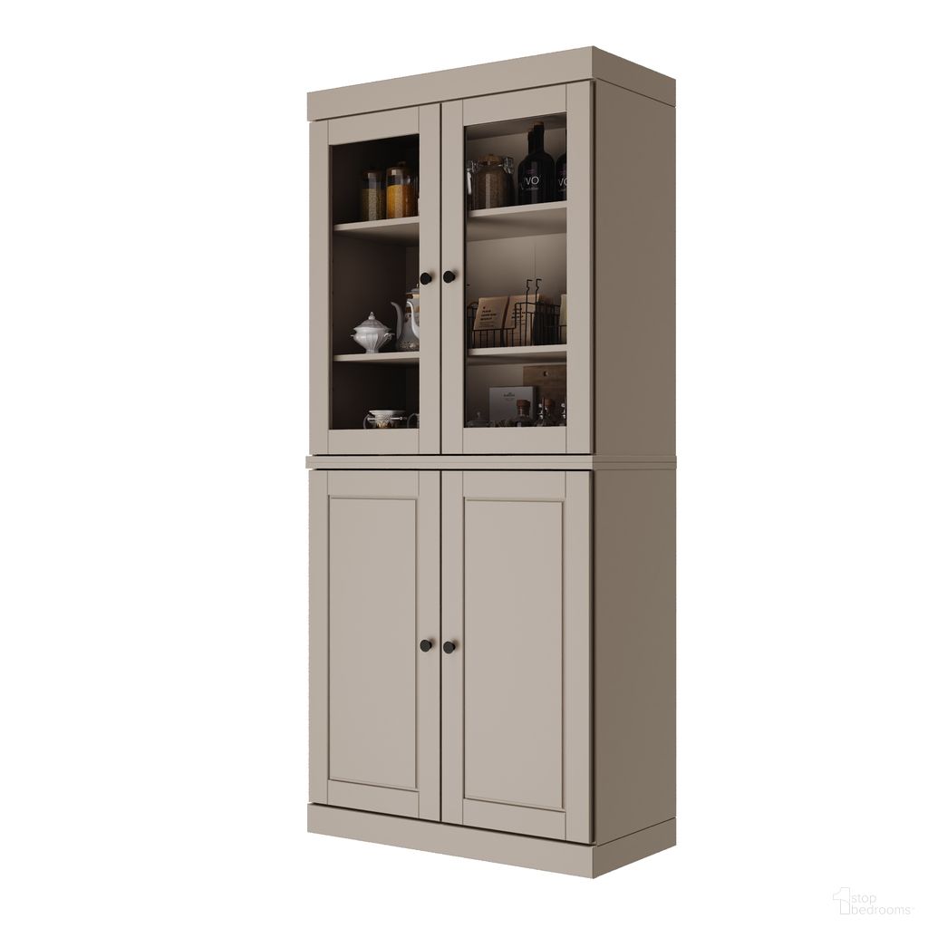 The appearance of Solid Wood 32" Pantry Cabinet With Clear Glass Doors And 2-Drawers In Beige designed by Palace Imports in the modern / contemporary interior design. This beige piece of furniture was selected by 1StopBedrooms from to add a touch of cosiness and style into your home. Sku: 946-14. Material: Solid Pine Wood.