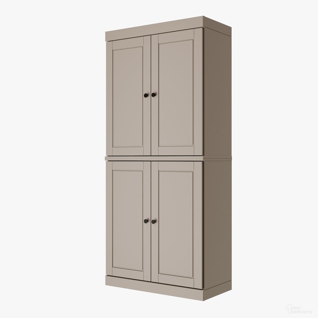 The appearance of Solid Wood 32" Pantry Cabinet With Raised Panel Doors And Adjustable Shelves In Beige designed by Palace Imports in the modern / contemporary interior design. This beige piece of furniture was selected by 1StopBedrooms from to add a touch of cosiness and style into your home. Sku: 941-14. Material: Solid Pine Wood.