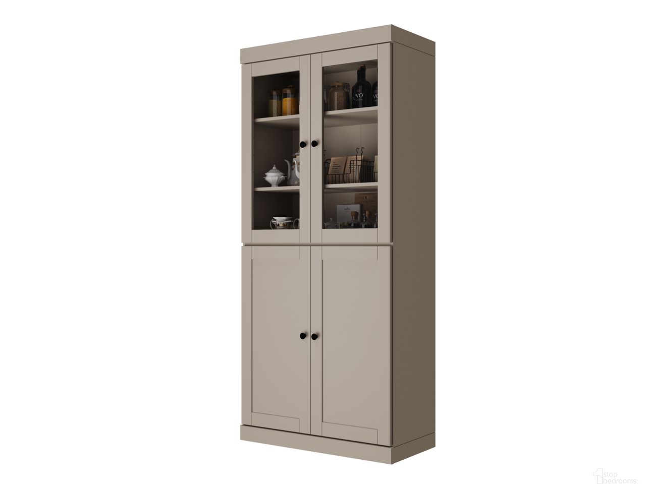 The appearance of Solid Wood 32" Pantry Cabinet With Shaker Doors And 2-Drawers In Beige designed by Palace Imports in the modern / contemporary interior design. This beige piece of furniture was selected by 1StopBedrooms from to add a touch of cosiness and style into your home. Sku: 326-14. Material: Solid Pine Wood.