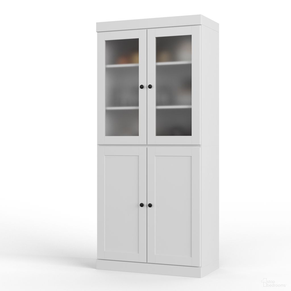 The appearance of Solid Wood 32" Pantry Cabinet With Shaker Doors And 2-Drawers In White designed by Palace Imports in the modern / contemporary interior design. This white piece of furniture was selected by 1StopBedrooms from to add a touch of cosiness and style into your home. Sku: 3281. Material: Solid Pine Wood.
