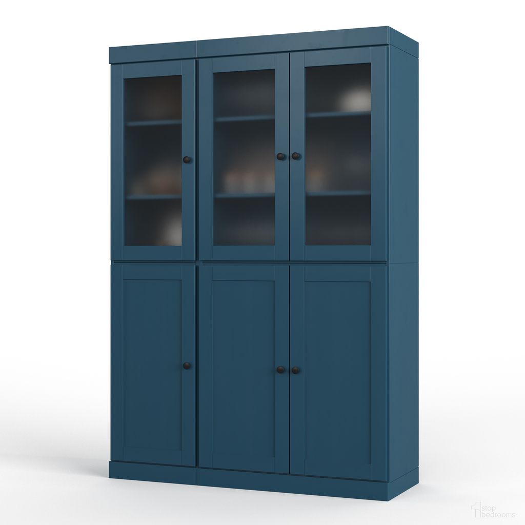 The appearance of Solid Wood 48.5" Pantry Cabinet With Frosted Glass And 2-Drawers In Black designed by Palace Imports in the modern / contemporary interior design. This black piece of furniture was selected by 1StopBedrooms from to add a touch of cosiness and style into your home. Sku: 3348. Material: Solid Pine Wood.