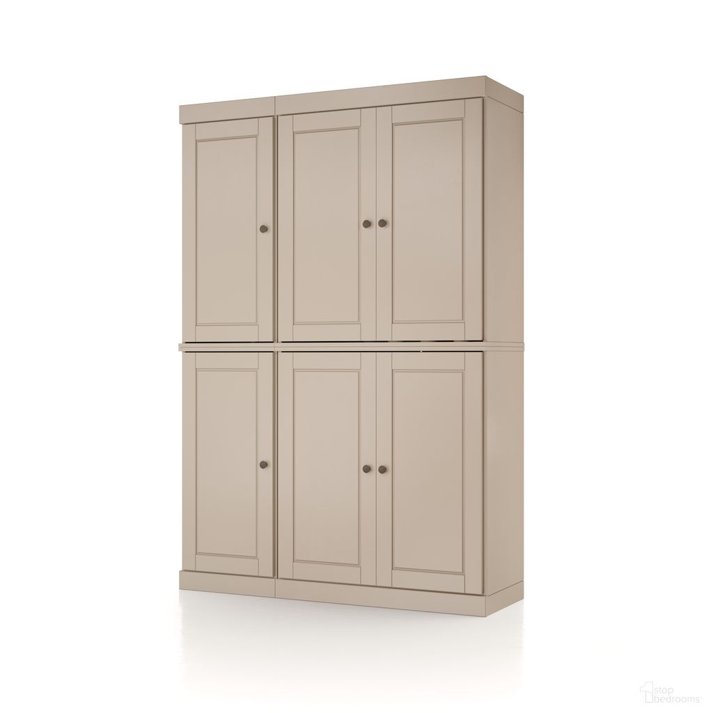 The appearance of Solid Wood 48.5" Pantry Cabinet With Raised Panel Doors And Adjustable Shelves In Beige designed by Palace Imports in the modern / contemporary interior design. This beige piece of furniture was selected by 1StopBedrooms from to add a touch of cosiness and style into your home. Sku: 953-14. Material: Solid Pine Wood.
