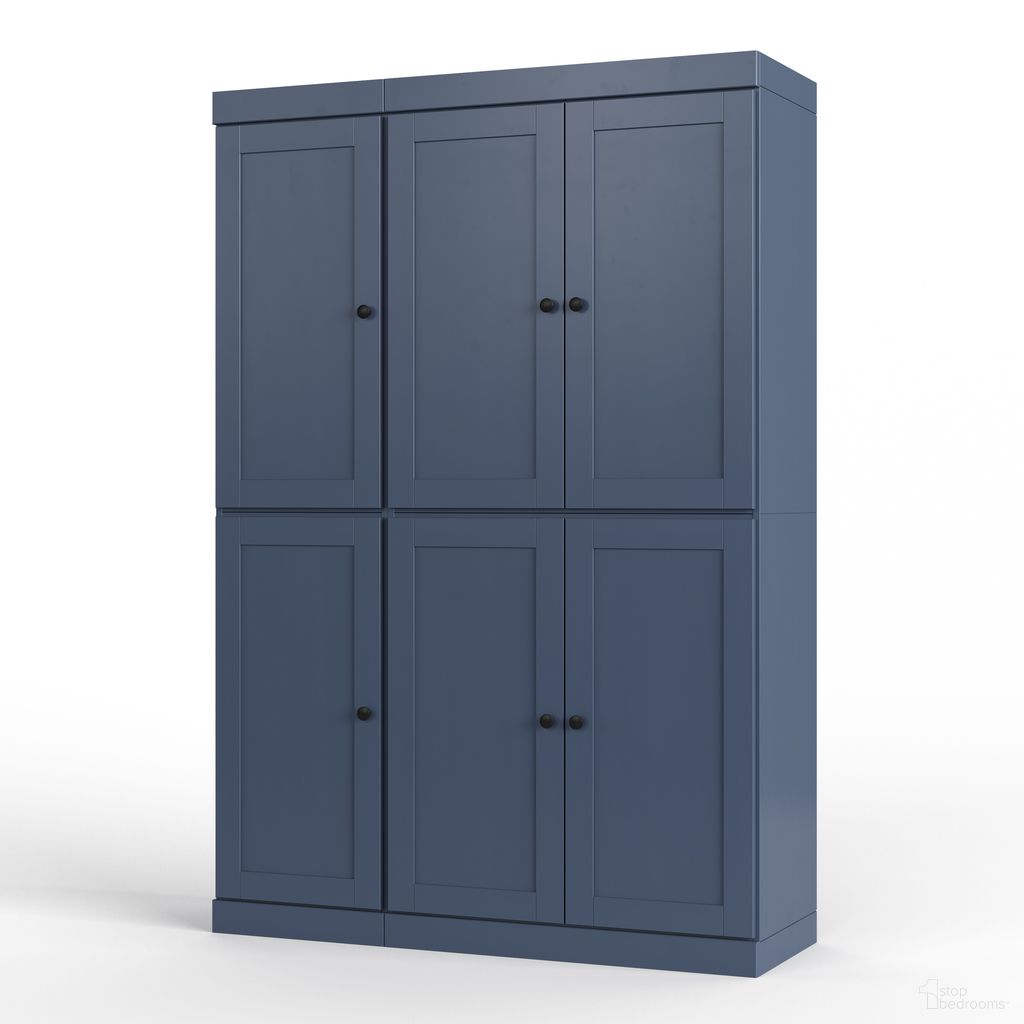 The appearance of Solid Wood 48.5" Pantry Cabinet With Shaker Doors And 2-Drawers In Antique Blue designed by Palace Imports in the modern / contemporary interior design. This antique blue piece of furniture was selected by 1StopBedrooms from to add a touch of cosiness and style into your home. Sku: 330-16. Material: Solid Pine Wood.