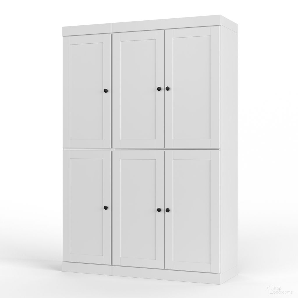 The appearance of Solid Wood 48.5" Pantry Cabinet With Shaker Doors And 2-Drawers In White designed by Palace Imports in the modern / contemporary interior design. This white piece of furniture was selected by 1StopBedrooms from to add a touch of cosiness and style into your home. Sku: 3301. Material: Solid Pine Wood.