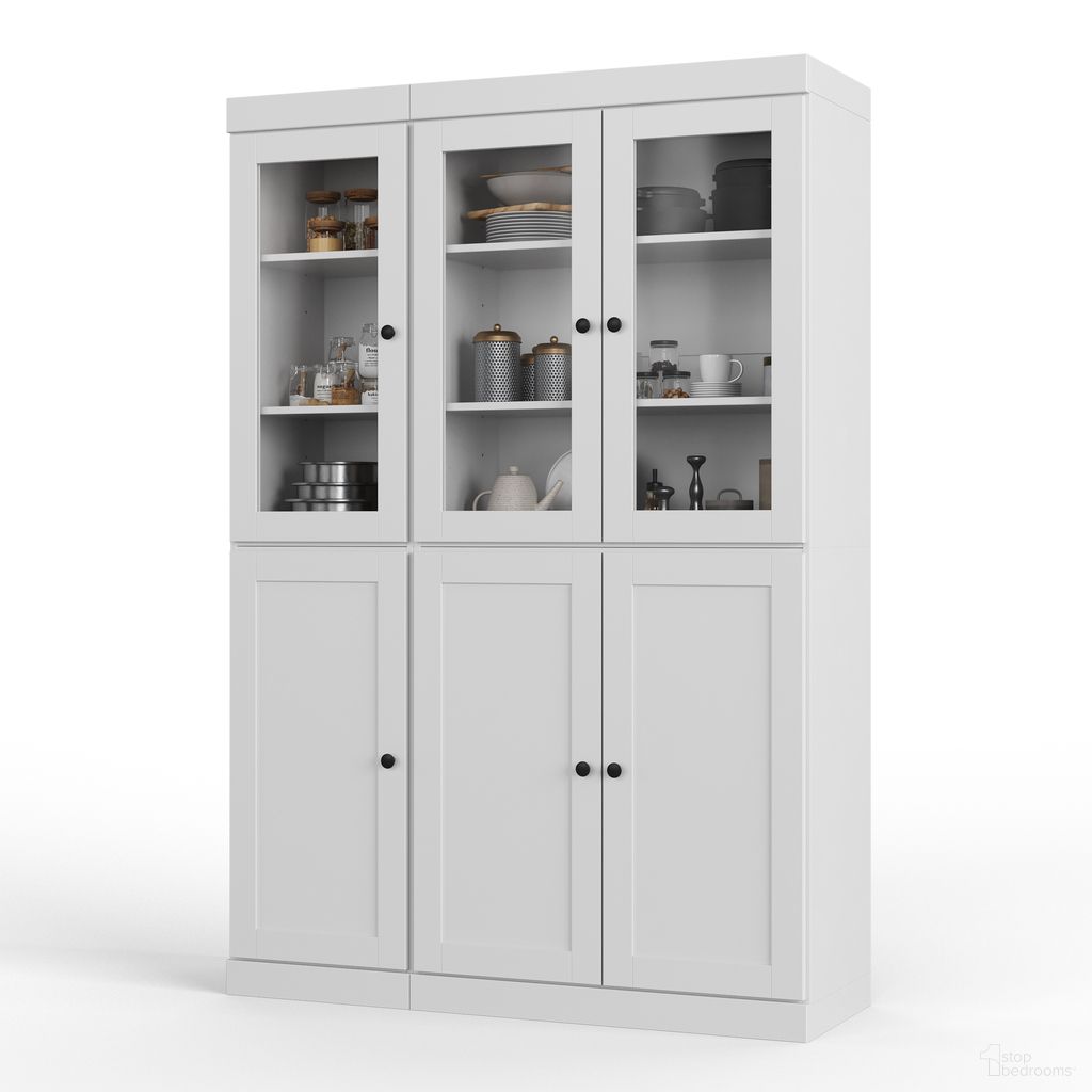The appearance of Solid Wood 48.5" Pantry China Cabinet With Clear Glass And Shaker Doors In White designed by Palace Imports in the modern / contemporary interior design. This white piece of furniture was selected by 1StopBedrooms from to add a touch of cosiness and style into your home. Sku: 3311. Material: Solid Pine Wood.