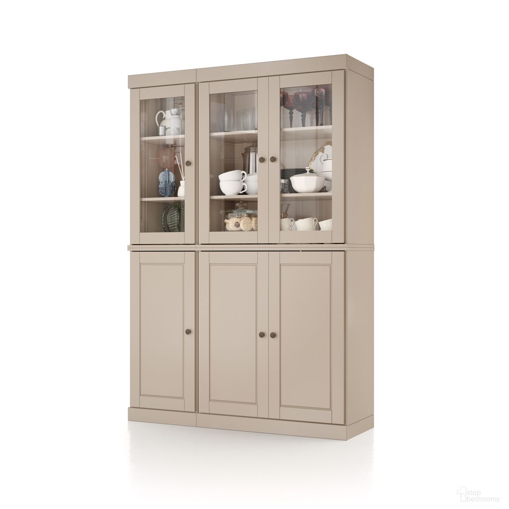 The appearance of Solid Wood 48.5" Pantry China Cabinet With Clear Glass Doors And 2-Drawers In Beige designed by Palace Imports in the modern / contemporary interior design. This beige piece of furniture was selected by 1StopBedrooms from to add a touch of cosiness and style into your home. Sku: 950-14. Material: Solid Pine Wood.