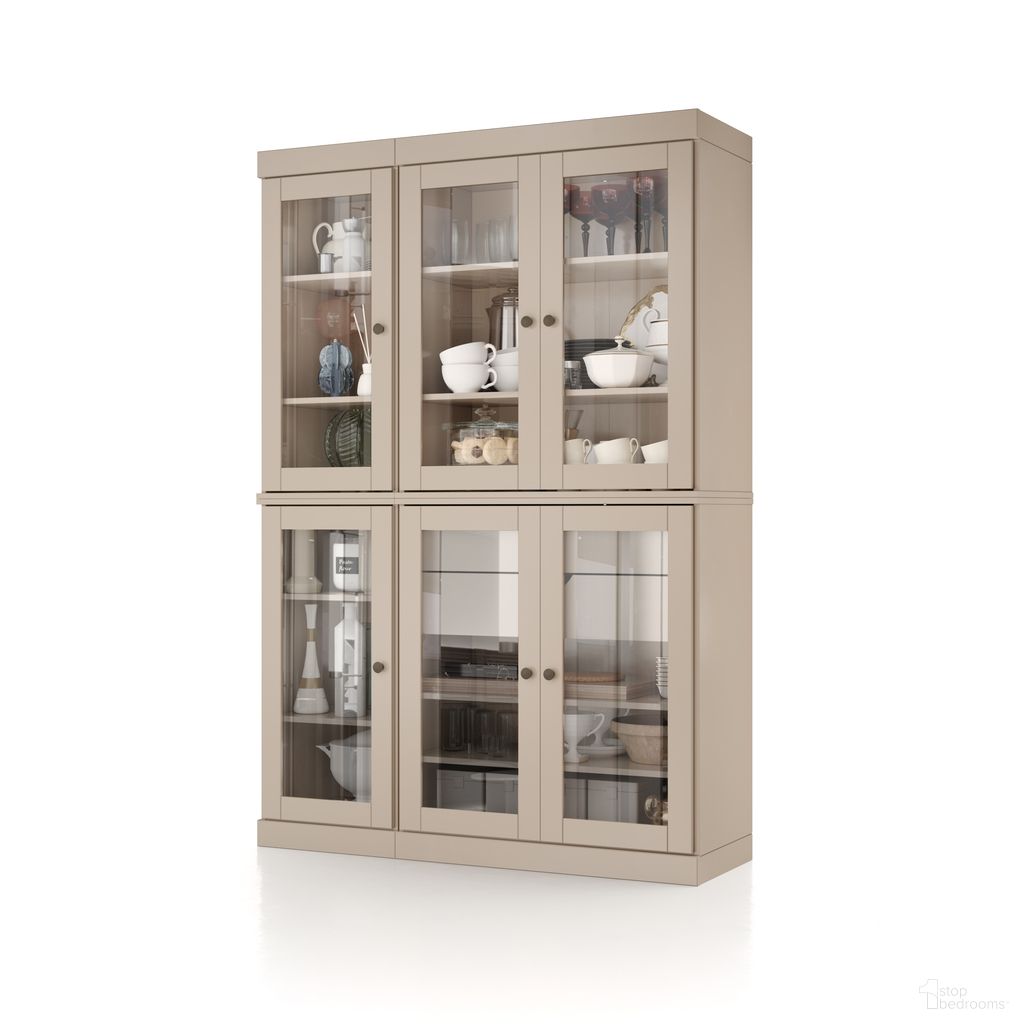 The appearance of Solid Wood 48.5" Pantry China Cabinet With Clear Glass Doors And 2-Drawers In Beige designed by Palace Imports in the modern / contemporary interior design. This beige piece of furniture was selected by 1StopBedrooms from to add a touch of cosiness and style into your home. Sku: 958-14. Material: Solid Pine Wood.