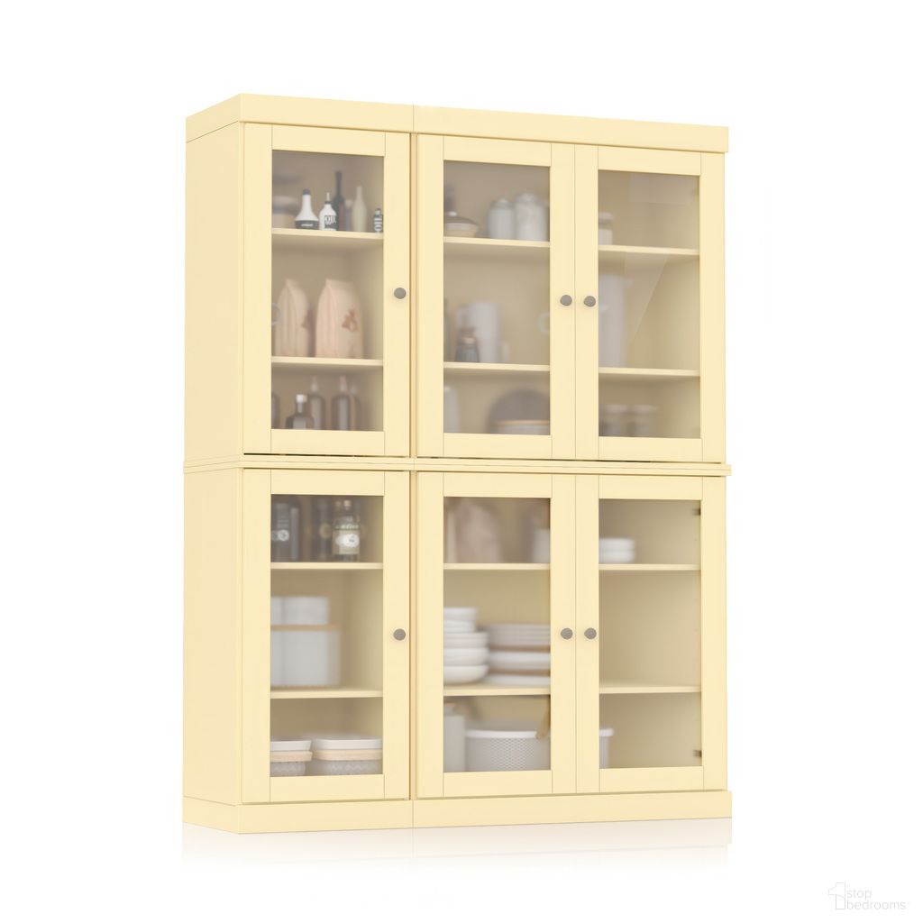 The appearance of Solid Wood 48.5" Pantry China Cabinet With Frosted Glass Doors And Adjustable Shelves In Yellow designed by Palace Imports in the modern / contemporary interior design. This yellow piece of furniture  was selected by 1StopBedrooms from  to add a touch of cosiness and style into your home. Sku: 957-10. Material: Solid Pine Wood.