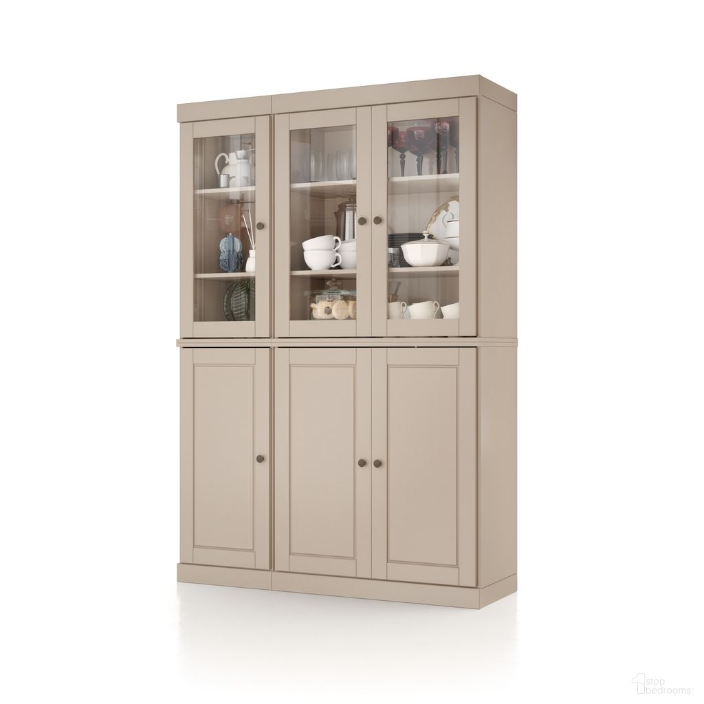 The appearance of Solid Wood 48.5" Pantry China Cabinet With Raised Panel And Clear Glass Doors In Beige designed by Palace Imports in the modern / contemporary interior design. This beige piece of furniture was selected by 1StopBedrooms from to add a touch of cosiness and style into your home. Sku: 951-14. Material: Solid Pine Wood.