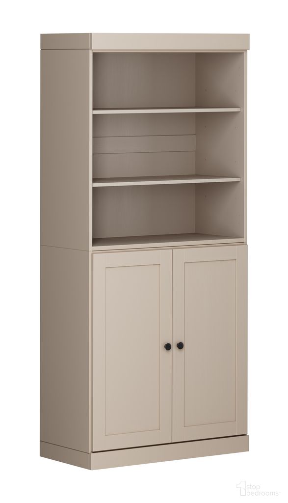 The appearance of Solid Wood 6-Shelf Bookcase With Shaker Doors And Adjustable Shelves In Beige designed by Palace Imports in the modern / contemporary interior design. This beige piece of furniture  was selected by 1StopBedrooms from  to add a touch of cosiness and style into your home. Sku: 314-14. Material: Solid Pine Wood.