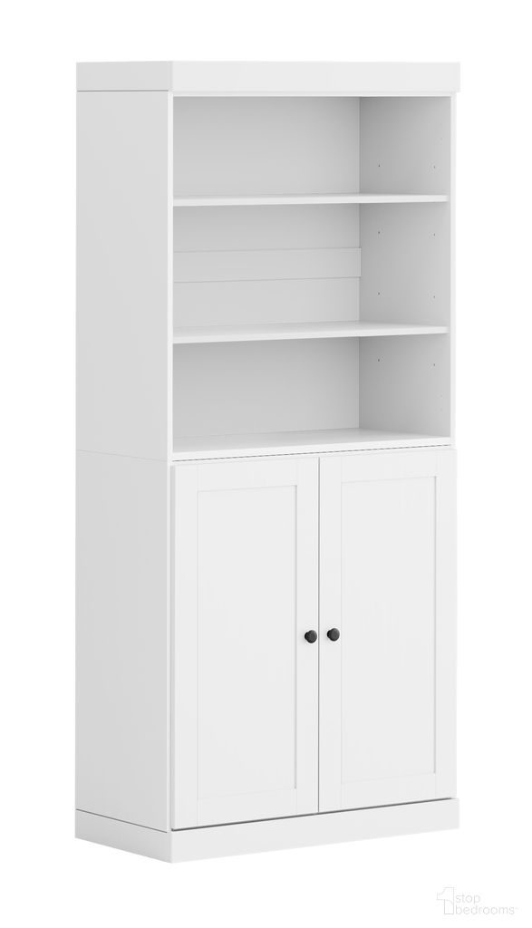 The appearance of Solid Wood 6-Shelf Bookcase With Shaker Doors And Adjustable Shelves In White designed by Palace Imports in the modern / contemporary interior design. This white piece of furniture was selected by 1StopBedrooms from to add a touch of cosiness and style into your home. Sku: 3141. Material: Solid Pine Wood.