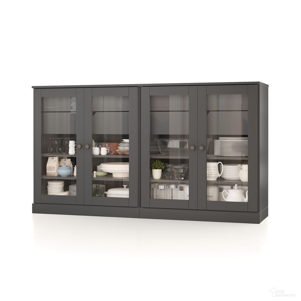 The appearance of Solid Wood 64" Sideboard With Clear Glass Doors And 4-Drawers In Gray designed by Palace Imports in the modern / contemporary interior design. This gray piece of furniture was selected by 1StopBedrooms from to add a touch of cosiness and style into your home. Sku: 9765. Material: Solid Pine Wood.