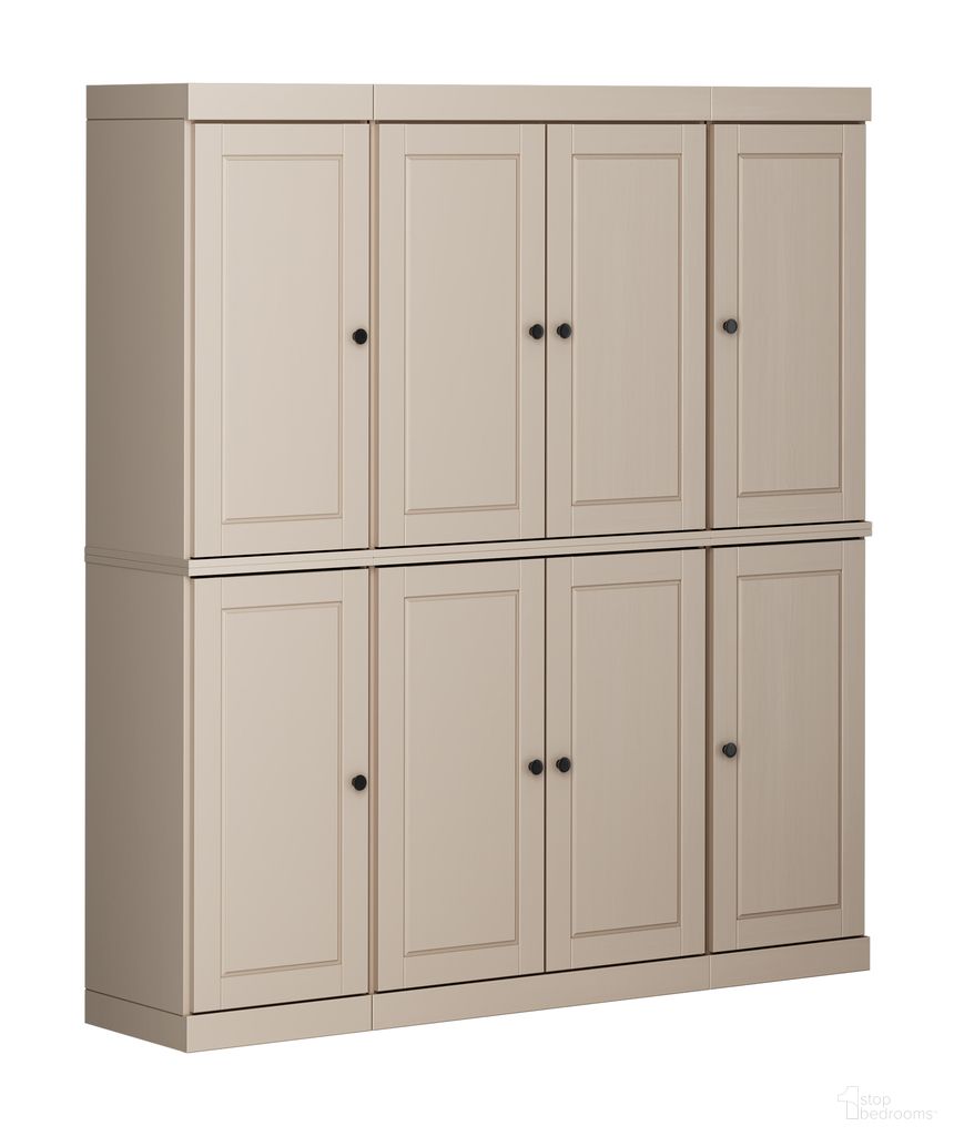 The appearance of Solid Wood 65" Pantry Cabinet With Raised Panel Doors And 2-Drawers In Beige designed by Palace Imports in the modern / contemporary interior design. This beige piece of furniture was selected by 1StopBedrooms from to add a touch of cosiness and style into your home. Sku: 964-14. Material: Solid Pine Wood.