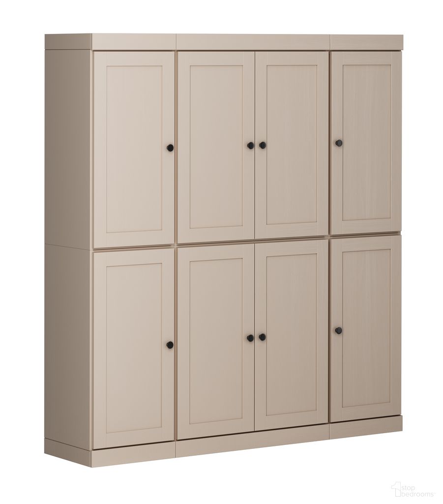 The appearance of Solid Wood 65" Pantry Cabinet With Shaker Doors And Adjustable Shelves In Beige designed by Palace Imports in the modern / contemporary interior design. This beige piece of furniture was selected by 1StopBedrooms from to add a touch of cosiness and style into your home. Sku: 335-14. Material: Solid Pine Wood.