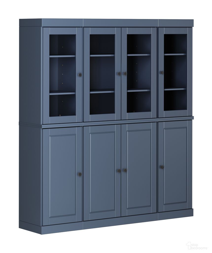 The appearance of Solid Wood 65" Pantry China Cabinet With Clear Glass Doors And 2-Drawers In Antique Blue designed by Palace Imports in the modern / contemporary interior design. This antique blue piece of furniture was selected by 1StopBedrooms from to add a touch of cosiness and style into your home. Sku: 962-16. Material: Solid Pine Wood.