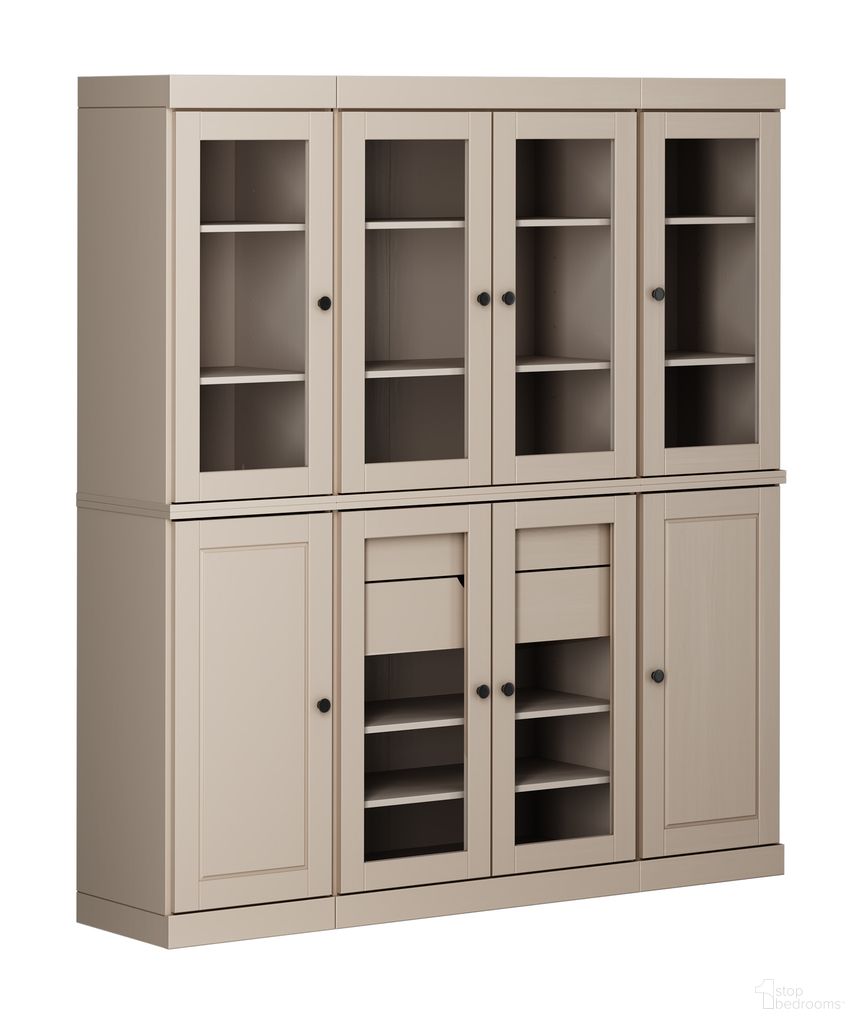 The appearance of Solid Wood 65" Pantry China Cabinet With Clear Glass Doors And 2-Drawers In Beige designed by Palace Imports in the modern / contemporary interior design. This beige piece of furniture was selected by 1StopBedrooms from to add a touch of cosiness and style into your home. Sku: 960-14. Material: Solid Pine Wood.