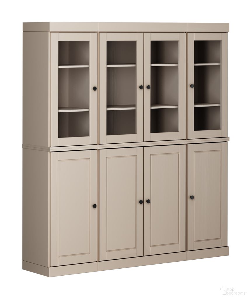 The appearance of Solid Wood 65" Pantry China Cabinet With Clear Glass Doors And 2-Drawers In Beige designed by Palace Imports in the modern / contemporary interior design. This beige piece of furniture was selected by 1StopBedrooms from to add a touch of cosiness and style into your home. Sku: 962-14. Material: Solid Pine Wood.