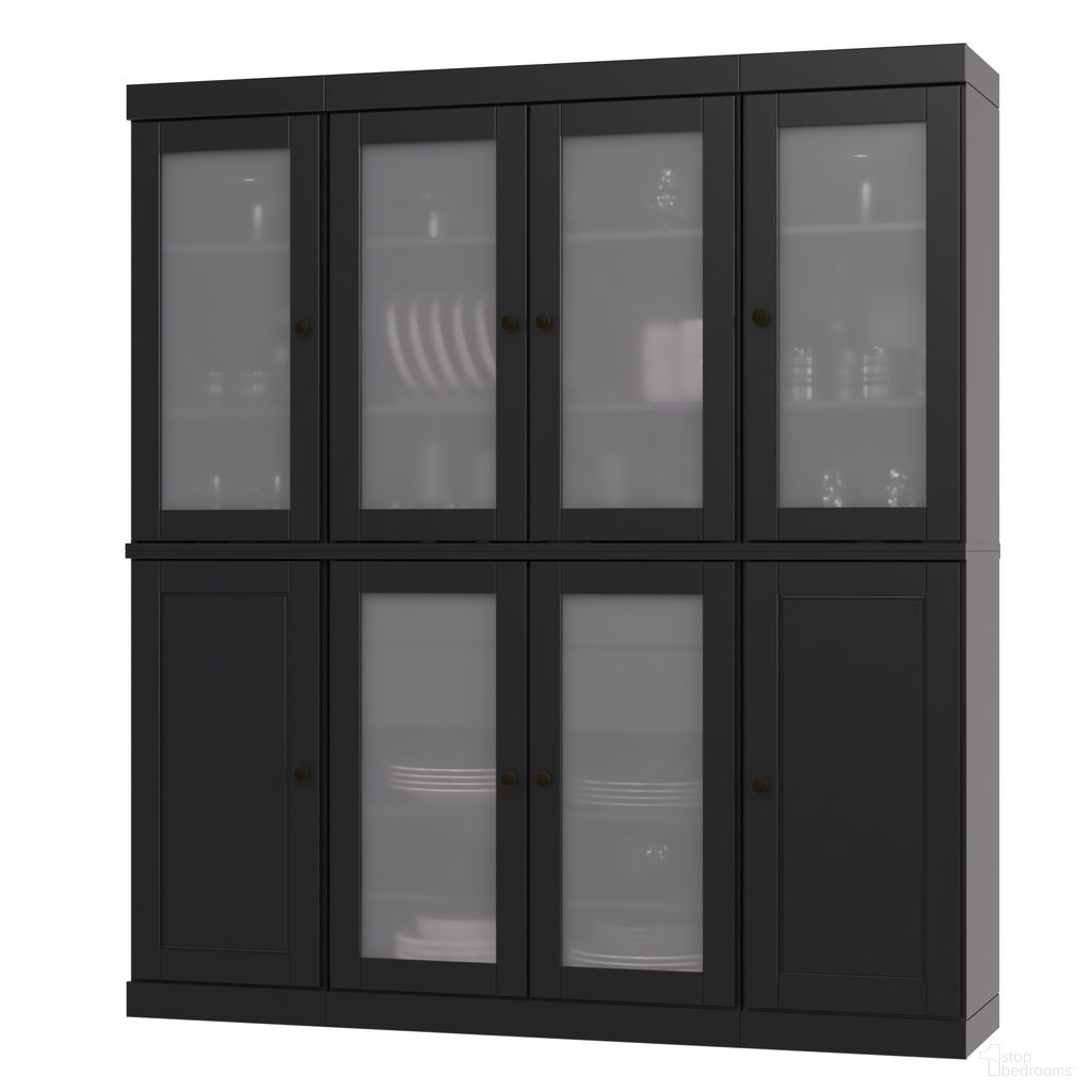 The appearance of Solid Wood 65" Pantry China Cabinet With Frosted Glass Doors And 2-Drawers In Black designed by Palace Imports in the modern / contemporary interior design. This black piece of furniture was selected by 1StopBedrooms from to add a touch of cosiness and style into your home. Sku: 9667. Material: Solid Pine Wood.