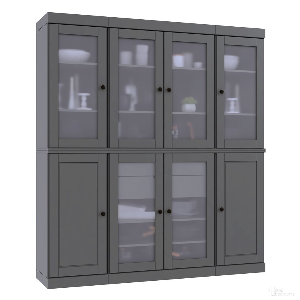 The appearance of Solid Wood 65" Pantry China Cabinet With Frosted Glass Doors And 2-Drawers In Gray designed by Palace Imports in the modern / contemporary interior design. This gray piece of furniture was selected by 1StopBedrooms from to add a touch of cosiness and style into your home. Sku: 9665. Material: Solid Pine Wood.