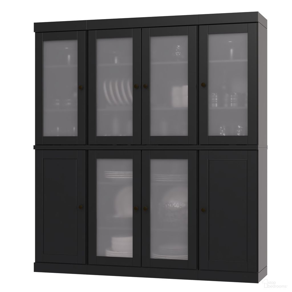 The appearance of Solid Wood 65" Pantry China Cabinet With Frosted Glass Doors And Adjustable Shelves In Black designed by Palace Imports in the modern / contemporary interior design. This black piece of furniture was selected by 1StopBedrooms from to add a touch of cosiness and style into your home. Sku: 9677. Material: Solid Pine Wood.