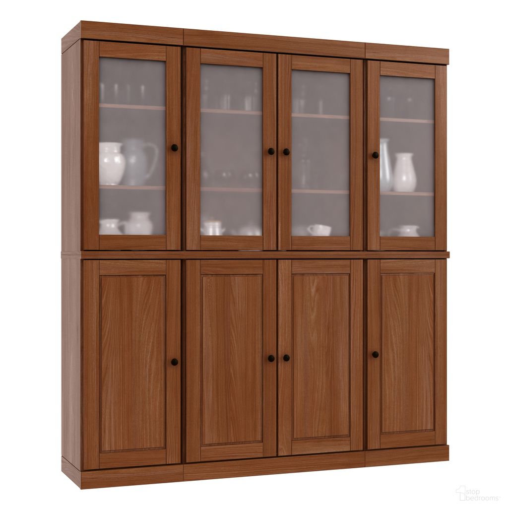 The appearance of Solid Wood 65" Pantry China Cabinet With Frosted Glass Doors And Adjustable Shelves In Mocha designed by Palace Imports in the modern / contemporary interior design. This mocha piece of furniture was selected by 1StopBedrooms from to add a touch of cosiness and style into your home. Sku: 9693. Material: Solid Pine Wood.