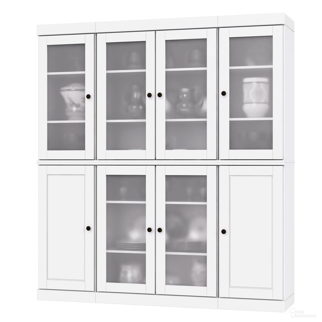 The appearance of Solid Wood 65" Pantry China Cabinet With Frosted Glass Doors And Adjustable Shelves In White designed by Palace Imports in the modern / contemporary interior design. This white piece of furniture was selected by 1StopBedrooms from to add a touch of cosiness and style into your home. Sku: 9671. Material: Solid Pine Wood.