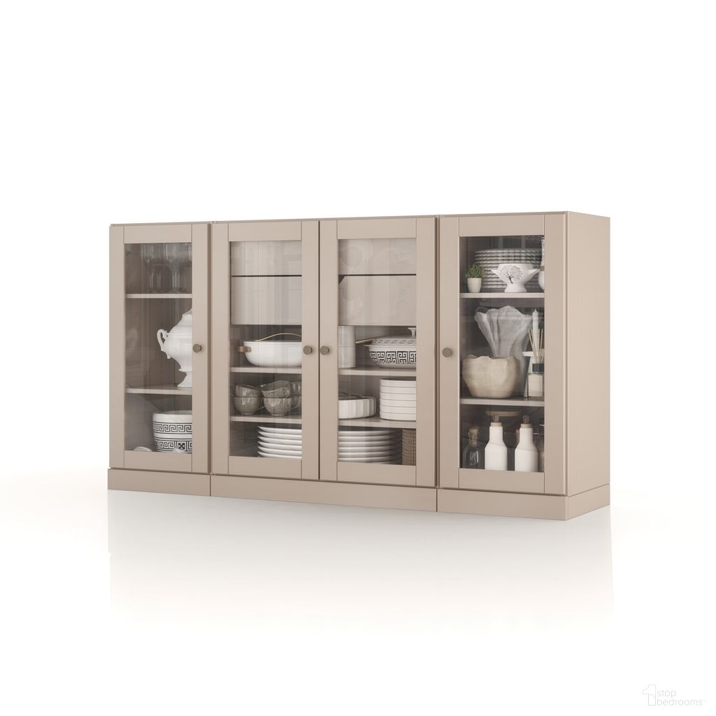 The appearance of Solid Wood 65" Sideboard With Clear Glass Doors And 2-Drawers In Beige designed by Palace Imports in the modern / contemporary interior design. This beige piece of furniture was selected by 1StopBedrooms from to add a touch of cosiness and style into your home. Sku: 934-14. Material: Solid Pine Wood.