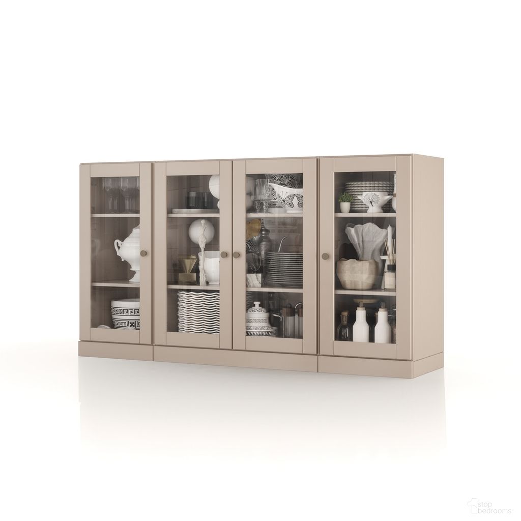 The appearance of Solid Wood 65" Sideboard With Clear Glass Doors And Adjustable Shelves In Beige designed by Palace Imports in the modern / contemporary interior design. This beige piece of furniture was selected by 1StopBedrooms from to add a touch of cosiness and style into your home. Sku: 932-14. Material: Solid Pine Wood.
