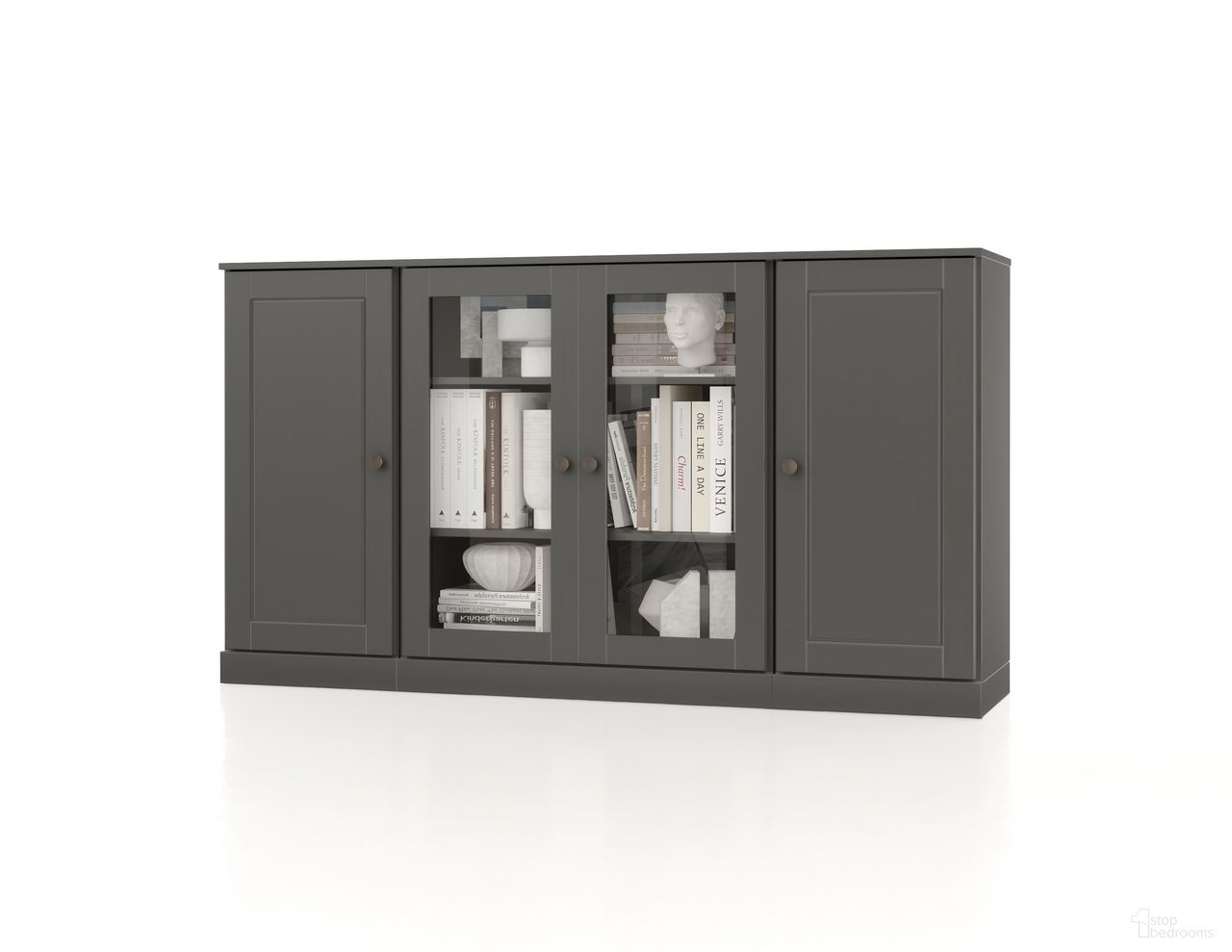 The appearance of Solid Wood 65" Sideboard With Clear Glass Doors And Adjustable Shelves In Gray designed by Palace Imports in the modern / contemporary interior design. This gray piece of furniture was selected by 1StopBedrooms from to add a touch of cosiness and style into your home. Sku: 9975. Material: Solid Pine Wood.