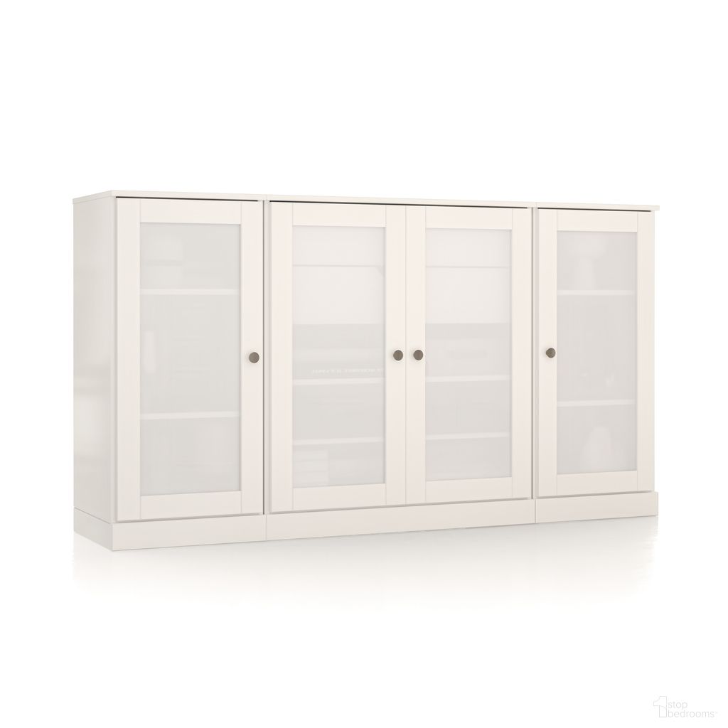 The appearance of Solid Wood 65" Sideboard With Frosted Glass Doors And 2-Drawers In White designed by Palace Imports in the modern / contemporary interior design. This white piece of furniture  was selected by 1StopBedrooms from  to add a touch of cosiness and style into your home. Sku: 9351. Material: Solid Pine Wood.