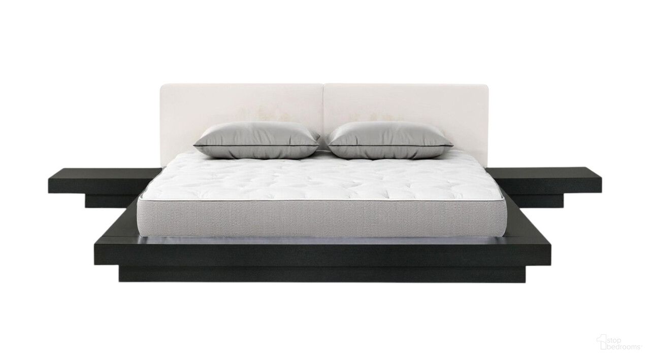 The appearance of Solid Wood and Faux Leather Queen Bed Frame In Black and White designed by Homeroots in the modern / contemporary interior design. This black and white piece of furniture was selected by 1StopBedrooms from to add a touch of cosiness and style into your home. Sku: 486238. Material: Faux Leather. Bed Size: Queen.